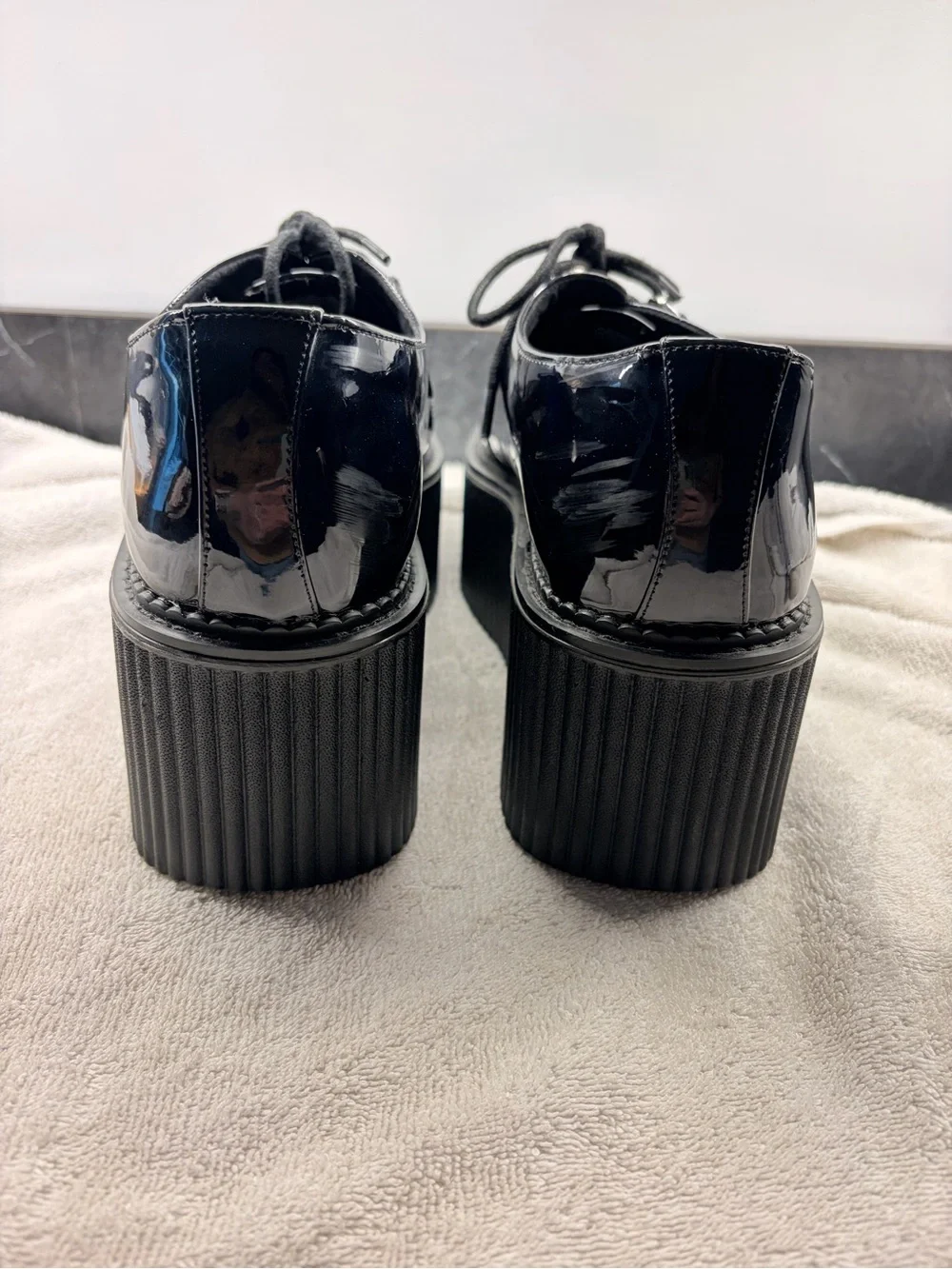 T.U.K. Footwear black patent Viva Mondo creepers men’s 12
